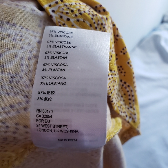 Anthropologie Long Maeve Print Fete Midi Dress Large Yellow summer Spring Dinner - Picture 13 of 14